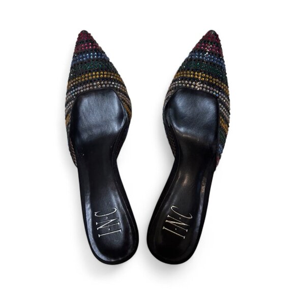 INC International Concepts Rhinestone Mule Heels – Size 6.5M - Picture 1 of 4